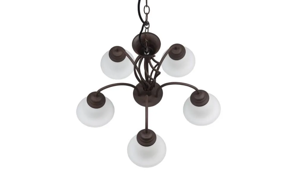 Trio Lighting kattokruunu Rustica 5-os E27 rustiikki