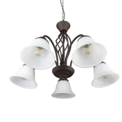 Trio Lighting kattokruunu Rustica 5-os E27 rustiikki