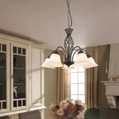 Trio Lighting kattokruunu Rustica 5-os E27 rustiikki