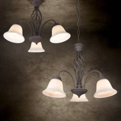 Trio Lighting kattokruunu Rustica 3-os E27 rustiikki