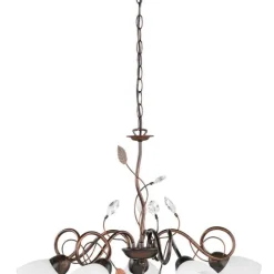 Trio Lighting kattokruunu Traditio 5-os E14 rustiikki
