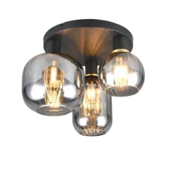 Trio Lighting kattovalaisin Diva 3-os E27 mattamusta/kromatt