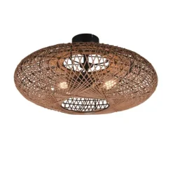 Trio Lighting kattovalaisin Hedda 2xE27 mattamusta/sisal
