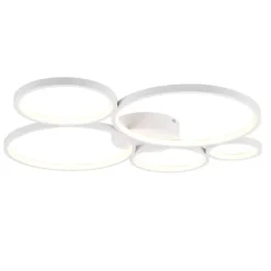 Trio Lighting kattovalaisin Rondo LED 5-os mattavalkoinen