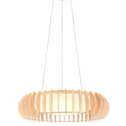 Trio Lighting riippuvalaisin Monte LED 60 cm valkoinen/puu