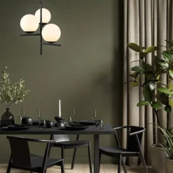 Trio Lighting riippuvalaisin Pure 3-os E14 mattamusta