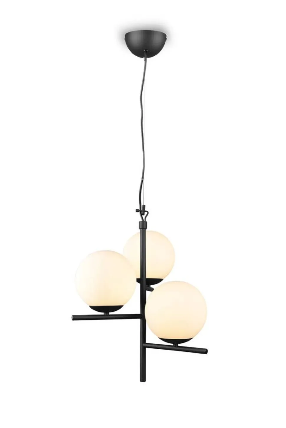 Trio Lighting riippuvalaisin Pure 3-os E14 mattamusta