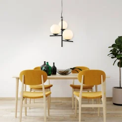 Trio Lighting riippuvalaisin Pure 3-os E14 mattamusta