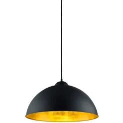 Trio Lighting riippuvalaisin Romino II E27 mattamusta/kulta