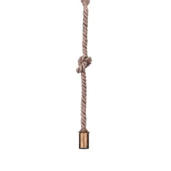 Trio Lighting riippuvalaisin Rope 1-os E27 antiikkimessinki