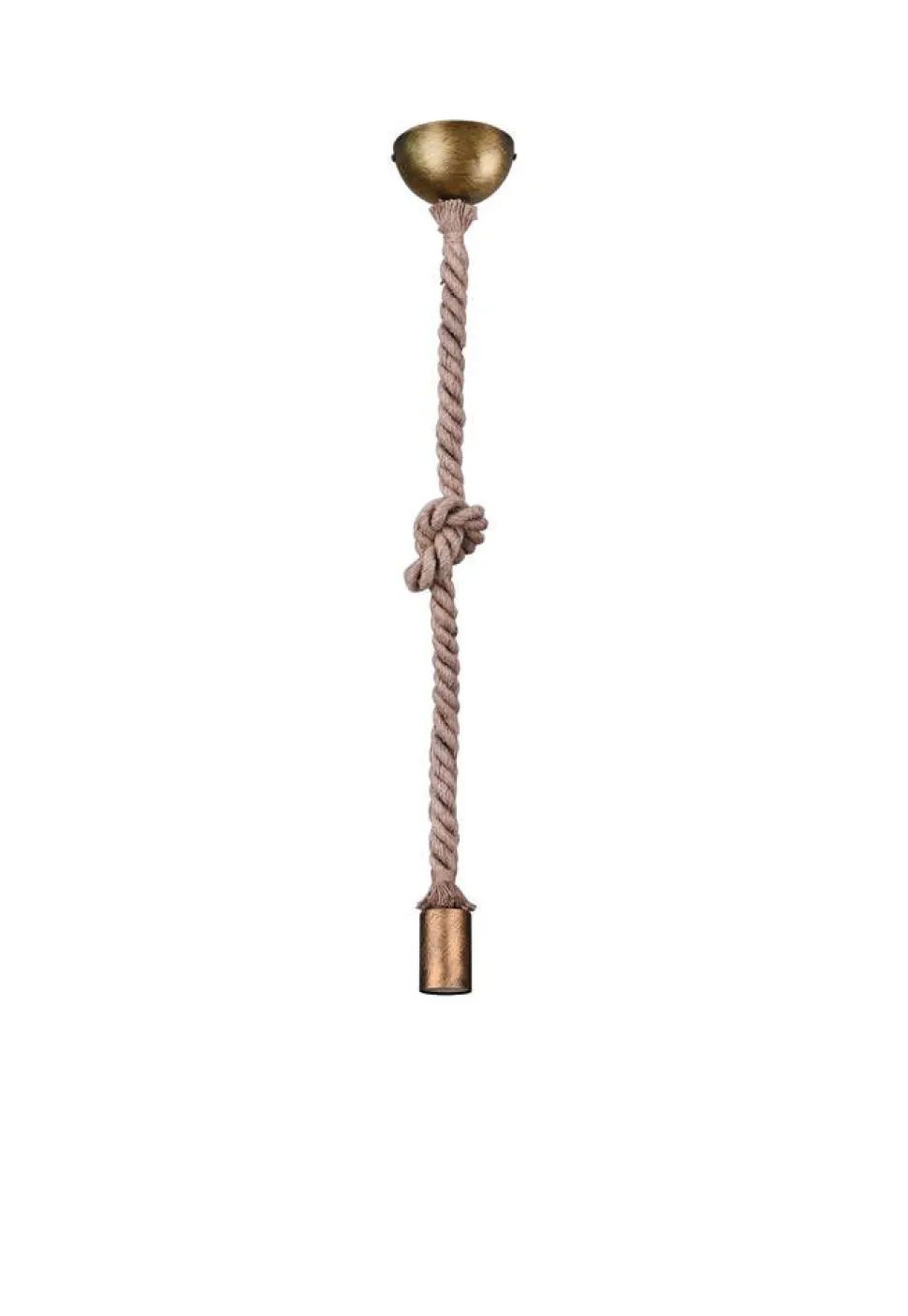 Trio Lighting riippuvalaisin Rope 1-os E27 antiikkimessinki