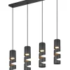 Trio Lighting riippuvalaisin Stream 4-os GU10 mattamusta