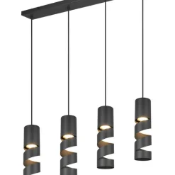 Trio Lighting riippuvalaisin Stream 4-os GU10 mattamusta
