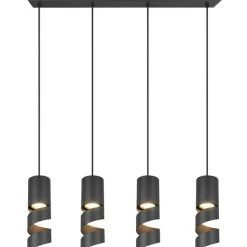 Trio Lighting riippuvalaisin Stream 4-os GU10 mattamusta