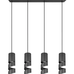Trio Lighting riippuvalaisin Stream 4-os GU10 mattamusta