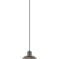 Trio Lighting riippuvalaisin Tarifa 1-os E27 mattamusta/krom