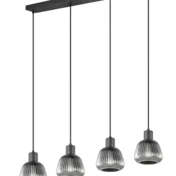 Trio Lighting riippuvalaisin Tarifa 4-os E27 mattamusta/krom
