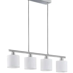 Trio Lighting riippuvalaisin Tommy 4xE14 harjattu teräs/valk