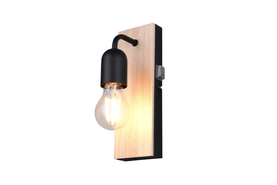 Trio Lighting seinävalaisin Arturo H2O 1-os E27 puu/mattamus