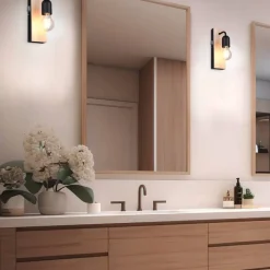 Trio Lighting seinävalaisin Arturo H2O 1-os E27 puu/mattamus