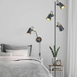 Trio Lighting seinävalaisin Edward E14 mattamusta/kulta