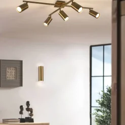Trio Lighting seinävalaisin Marley 2xGU10 antiikkimessinki