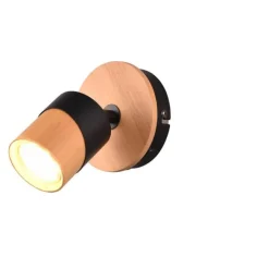 Trio Lighting spottivalaisin Aruni 1-os GU10 puu/mattamusta