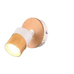 Trio Lighting spottivalaisin Aruni 1-os GU10 puu/mattavalkoi