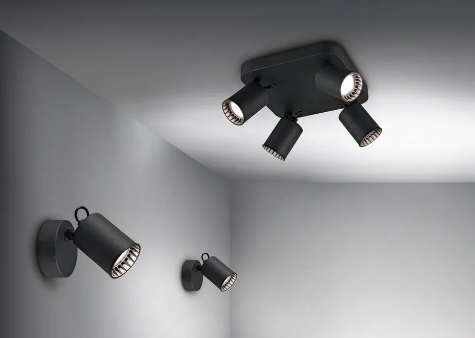 Trio Lighting spottivalaisin Pago 1-os GU10 mattamusta
