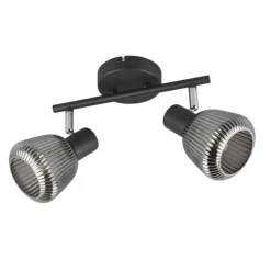 Trio Lighting spottivalaisin Tarifa 2-os E14 mattamusta/krom