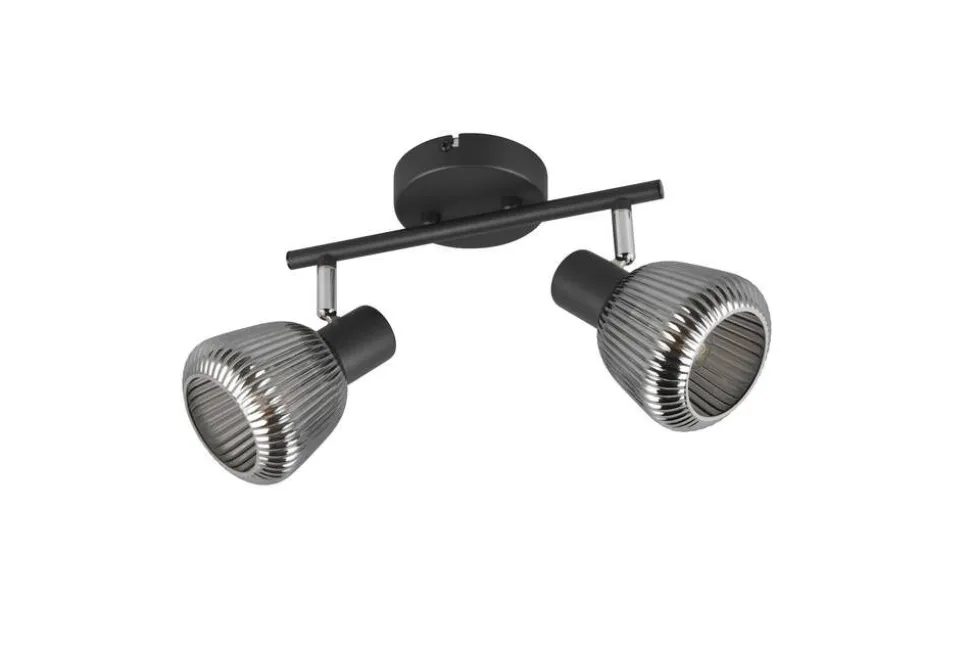 Trio Lighting spottivalaisin Tarifa 2-os E14 mattamusta/krom