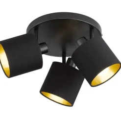 Trio Lighting spottivalaisin Tommy 3-os E14 mattamusta/kulta