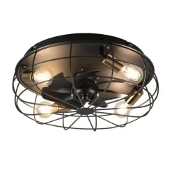 Trio Lighting tuuletinkattovalaisin Trondheim 4xE27 mattamus