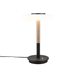 Trio Lighting pöytävalaisin Celeste LED mattamusta/valkoinen
